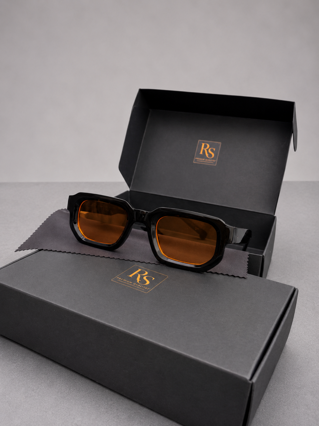 RS Premium Sonnenbrille – Eckiges Designer-Modell | UV400 Schutz | Unisex