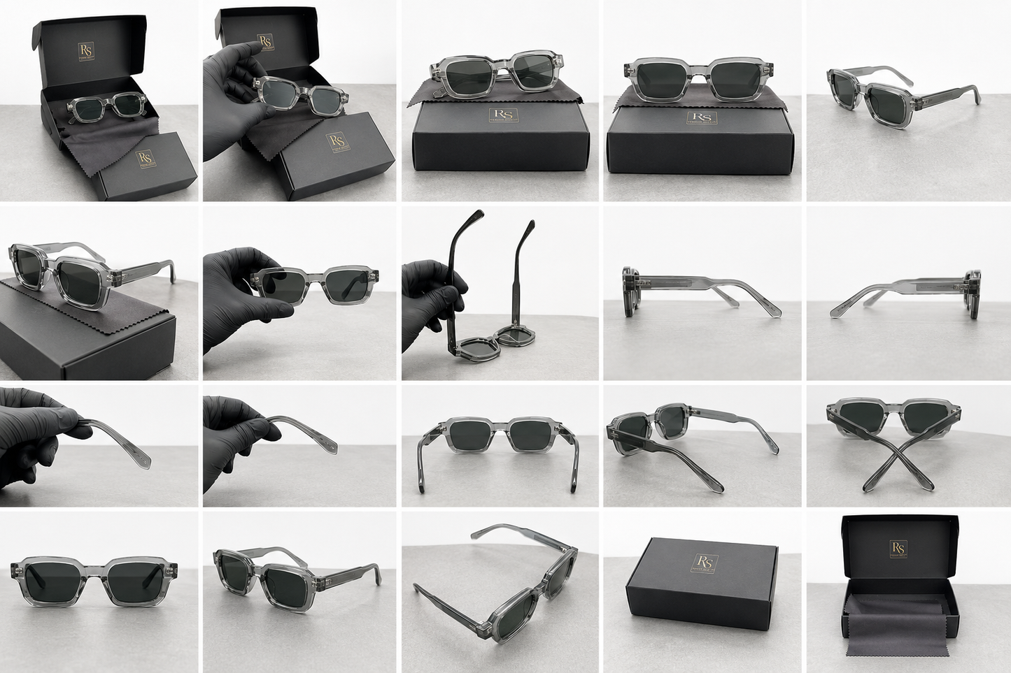 RS Premium Sonnenbrille – Eckiges Designer-Modell | UV400 Schutz | Unisex