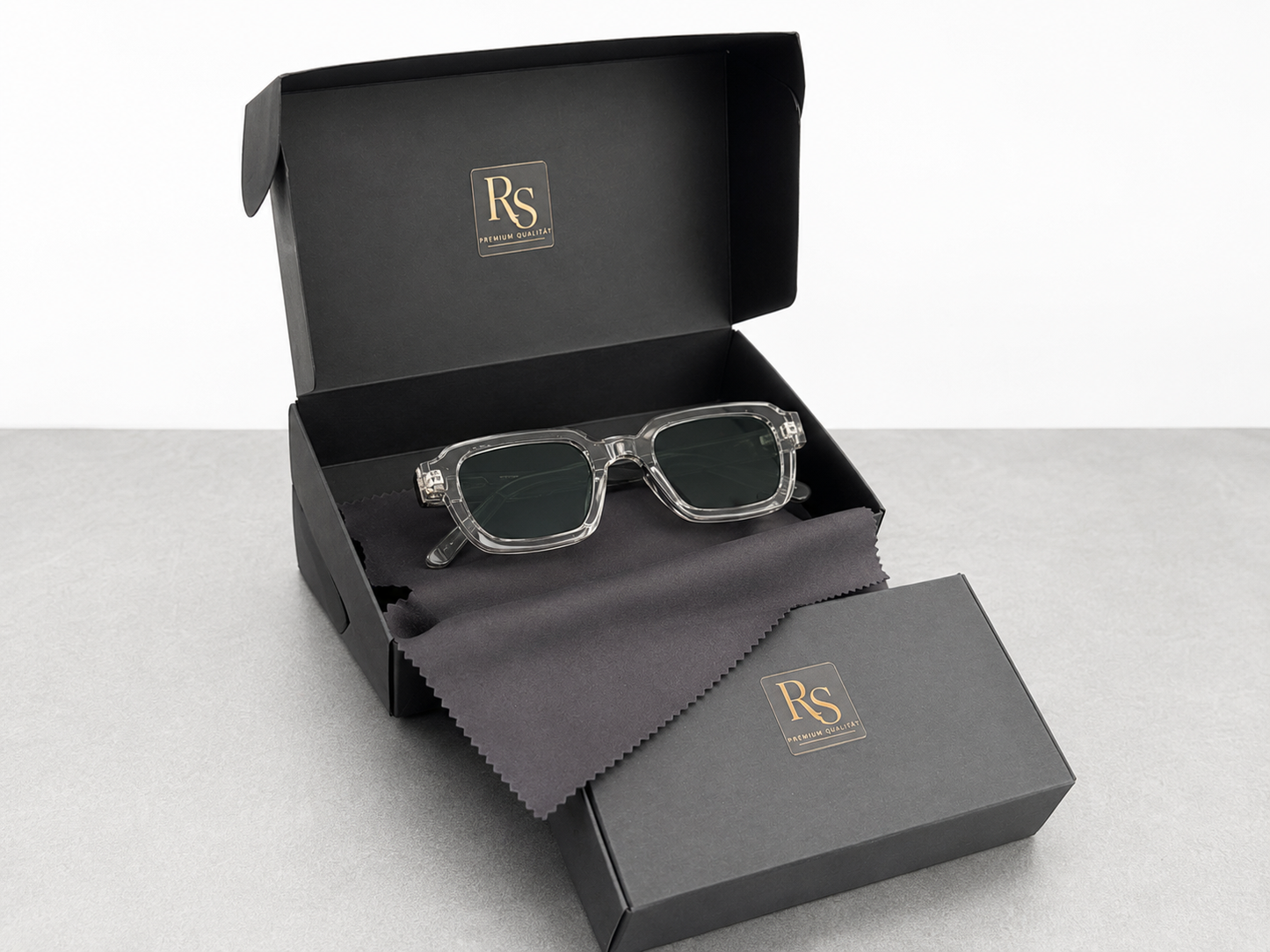 RS Premium Sonnenbrille – Eckiges Designer-Modell | UV400 Schutz | Unisex