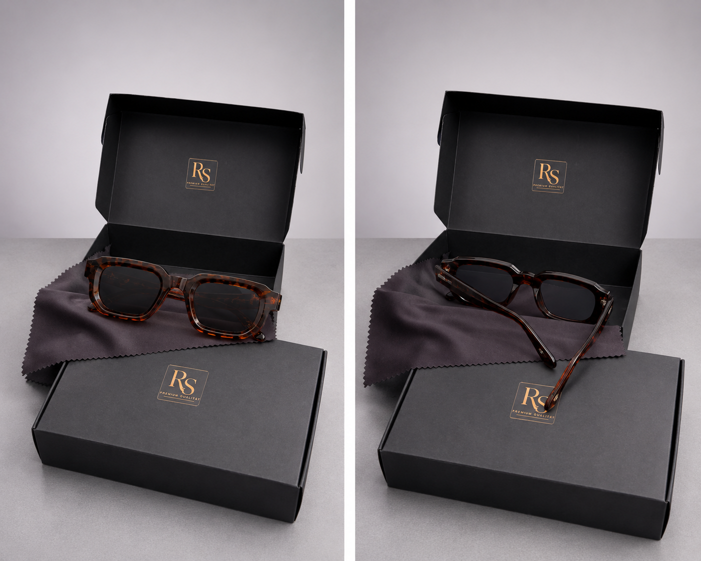 RS Vintage Rechteck-Sonnenbrille – UV400 | Premium Unisex