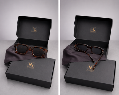 RS Vintage Rechteck-Sonnenbrille – UV400 | Premium Unisex