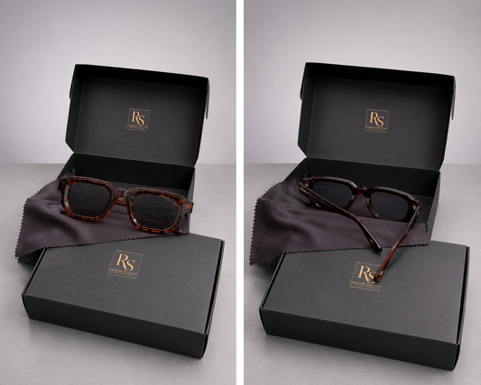 RS Vintage Rechteck-Sonnenbrille – UV400 | Premium Unisex