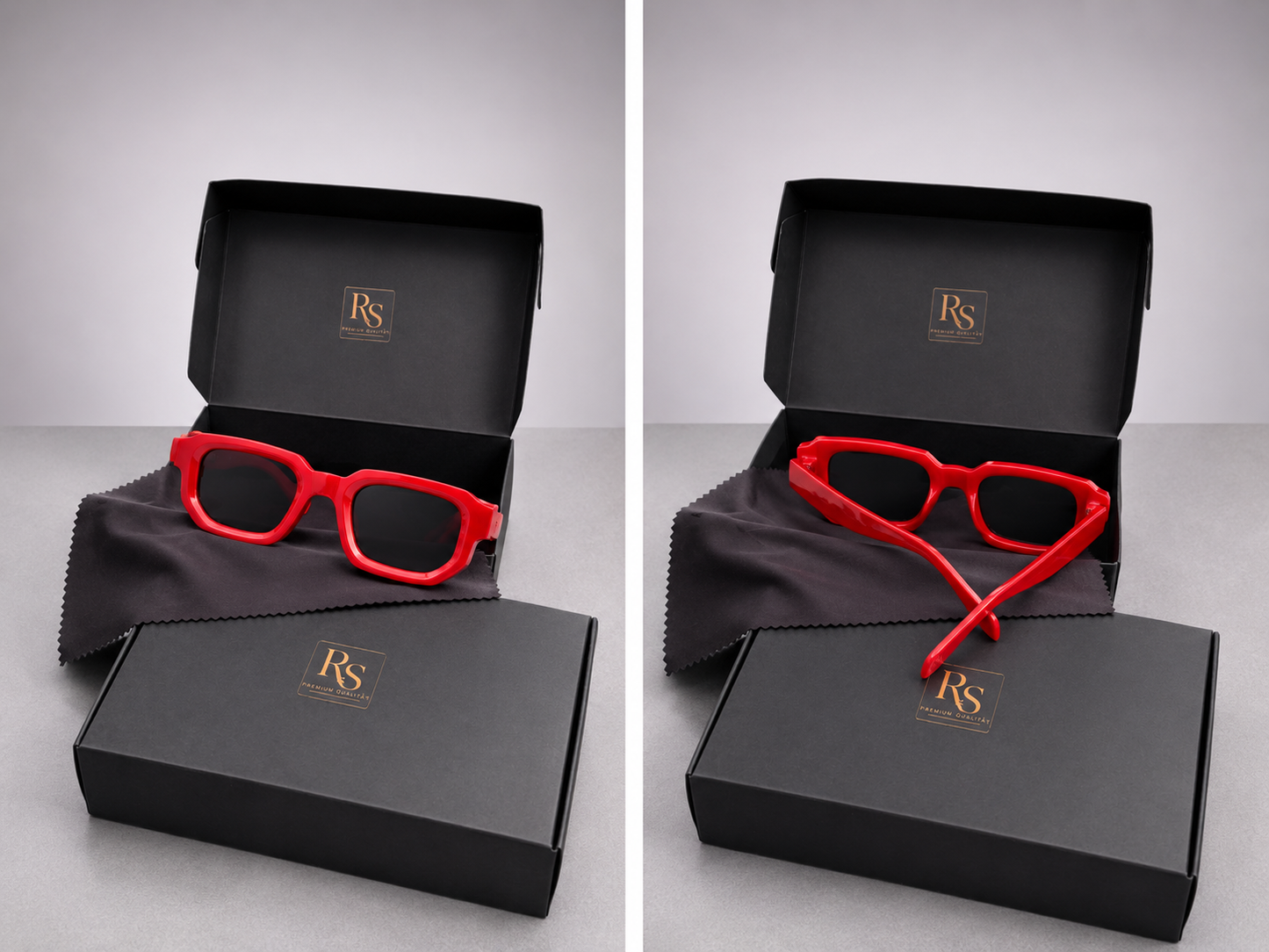 RS Vintage Rechteck-Sonnenbrille – UV400 | Premium Unisex