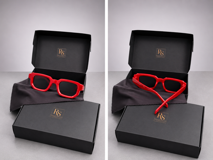 RS Vintage Rechteck-Sonnenbrille – UV400 | Premium Unisex