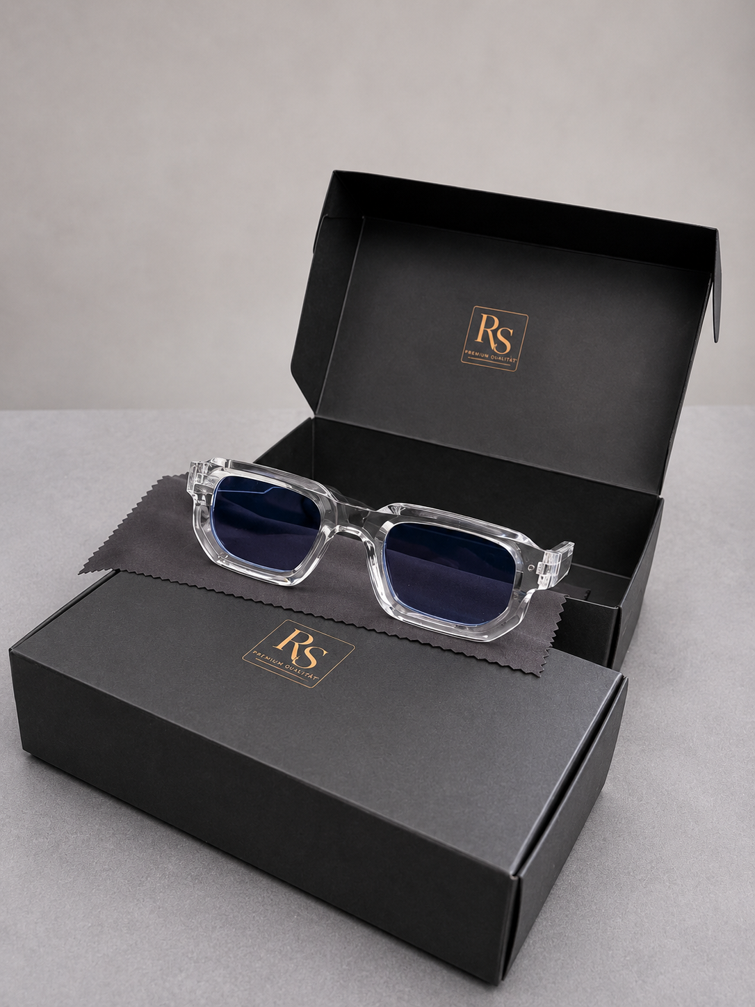 RS Premium Sonnenbrille – Eckiges Designer-Modell | UV400 Schutz | Unisex