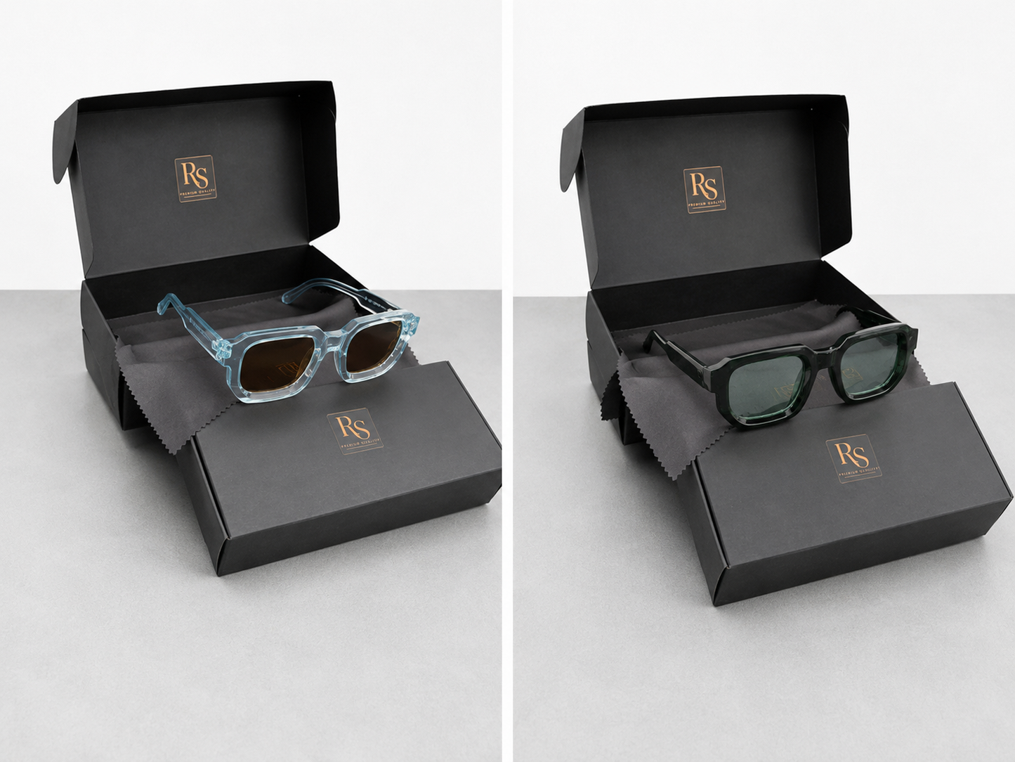 RS Premium Sonnenbrille – Eckiges Designer-Modell | UV400 Schutz | Unisex